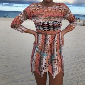 Crochet multicolored dress